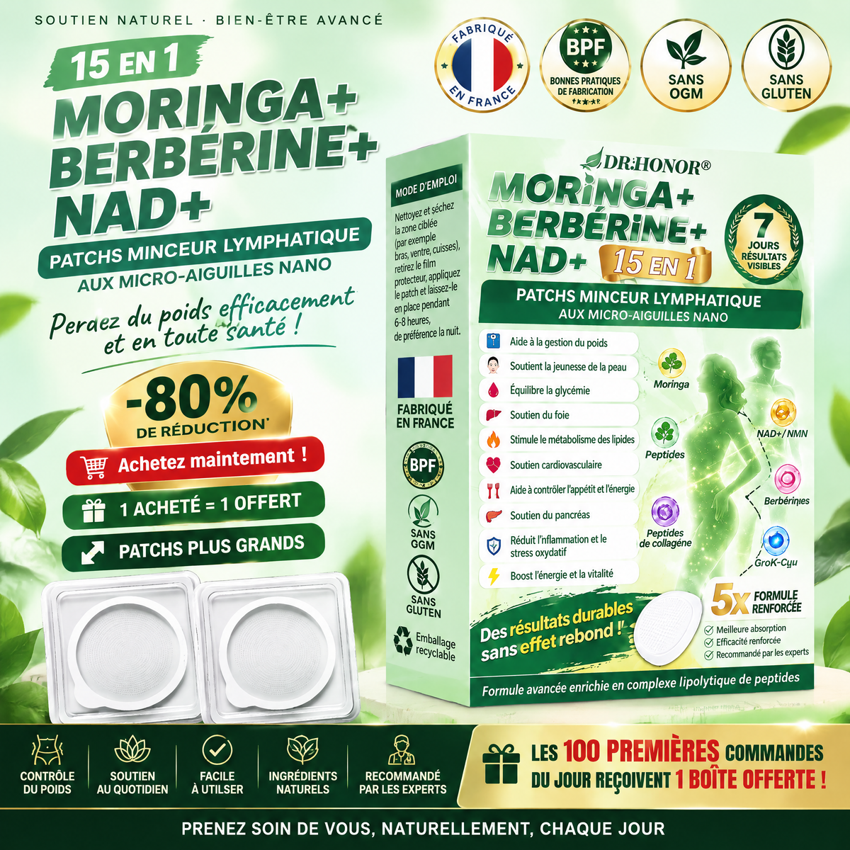 𝐃𝐑.𝐇𝐎𝐍𝐎𝐑® | 🍀𝐁𝐨𝐮𝐭𝐢𝐪𝐮𝐞 𝐨𝐟𝐟𝐢𝐜𝐢𝐞𝐥𝐥𝐞 🇫🇷 𝐏𝐚𝐭𝐜𝐡 𝐦𝐢𝐧𝐜𝐞𝐮𝐫 à 𝐧𝐚𝐧𝐨-𝐦𝐢𝐜𝐫𝐨𝐚𝐢𝐠𝐮𝐢𝐥𝐥𝐞𝐬, 𝐝𝐫𝐚𝐢𝐧𝐚𝐠𝐞 𝐥𝐲𝐦𝐩𝐡𝐚𝐭𝐢𝐪𝐮𝐞. 𝐁𝐞𝐫𝐛é𝐫𝐢𝐧𝐞 + 𝐦𝐨𝐫𝐢𝐧𝐠𝐚. 𝟏 𝐚𝐩𝐩𝐥𝐢𝐜𝐚𝐭𝐢𝐨𝐧 𝐩𝐚𝐫 𝐣𝐨𝐮𝐫, 𝐫é𝐬𝐮𝐥𝐭𝐚𝐭𝐬 𝐯𝐢𝐬𝐢𝐛𝐥𝐞𝐬 𝐞𝐧 𝟕 𝐣𝐨𝐮𝐫𝐬 💯