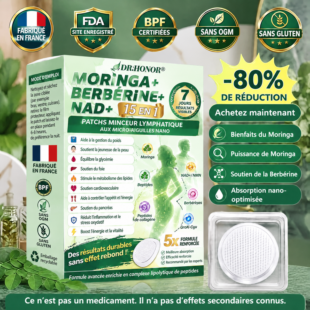 𝐃𝐑.𝐇𝐎𝐍𝐎𝐑® | 🍀𝐁𝐨𝐮𝐭𝐢𝐪𝐮𝐞 𝐨𝐟𝐟𝐢𝐜𝐢𝐞𝐥𝐥𝐞 🇫🇷 𝐏𝐚𝐭𝐜𝐡 𝐦𝐢𝐧𝐜𝐞𝐮𝐫 à 𝐧𝐚𝐧𝐨-𝐦𝐢𝐜𝐫𝐨𝐚𝐢𝐠𝐮𝐢𝐥𝐥𝐞𝐬, 𝐝𝐫𝐚𝐢𝐧𝐚𝐠𝐞 𝐥𝐲𝐦𝐩𝐡𝐚𝐭𝐢𝐪𝐮𝐞. 𝐁𝐞𝐫𝐛é𝐫𝐢𝐧𝐞 + 𝐦𝐨𝐫𝐢𝐧𝐠𝐚. 𝟏 𝐚𝐩𝐩𝐥𝐢𝐜𝐚𝐭𝐢𝐨𝐧 𝐩𝐚𝐫 𝐣𝐨𝐮𝐫, 𝐫é𝐬𝐮𝐥𝐭𝐚𝐭𝐬 𝐯𝐢𝐬𝐢𝐛𝐥𝐞𝐬 𝐞𝐧 𝟕 𝐣𝐨𝐮𝐫𝐬 💯
